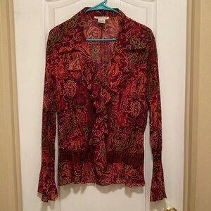 Women’s Size XL Notations Multicolor Blouse